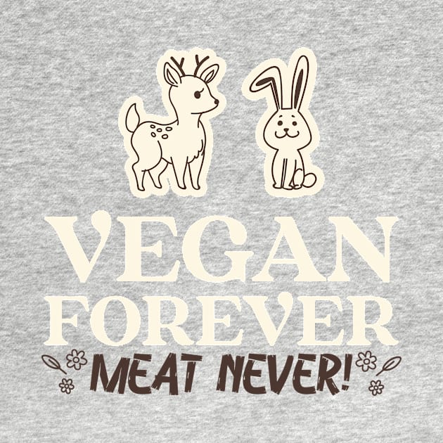 Vegan Veganism Vegetarian Say No To Meat by Tip Top Tee's